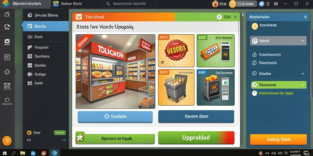 Screenshot pertama menunjukkan karakter utama dalam aksi berperang.