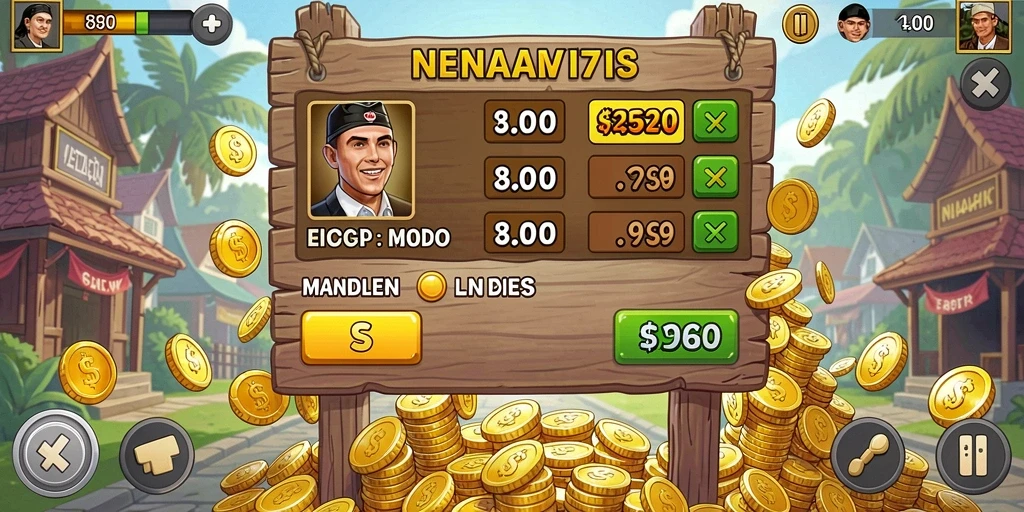 Layar utama penuh warna dengan menu yang intuitif.