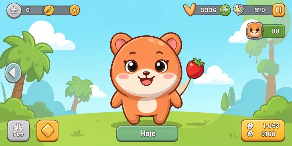 Screenshot menampilkan level yang penuh warna dan menantang.